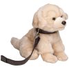 Plüss kutya - Golden retriver pórázzal 19 cm