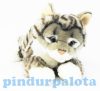 Plüss állatok - Szürke csíkos cica