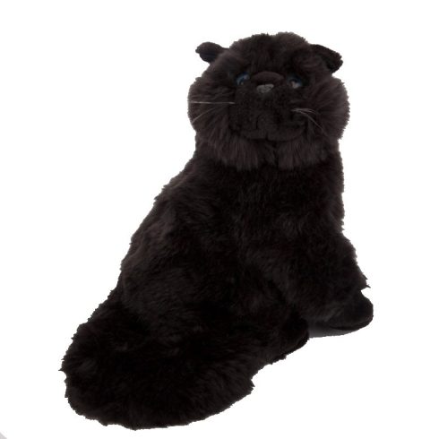 Plüss állatok - Fekete cica, ülő