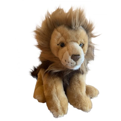 Plüss állatok - Plüss figurák - Plüss oroszlán hím ülő 30cm