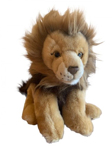 Plüss állatok - Plüss figurák - Plüss oroszlán hím ülő 30cm
