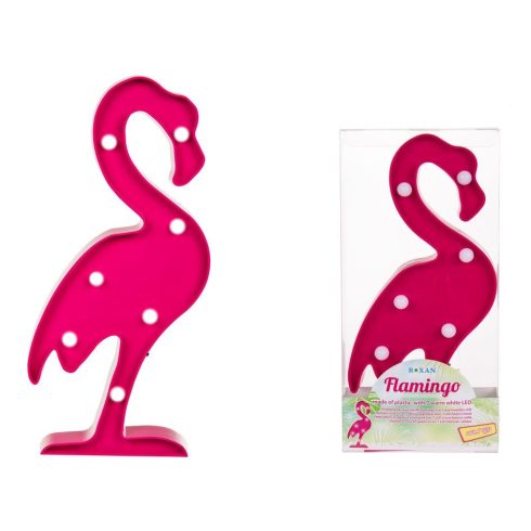 Ajándék a haveroknak - Trendi cuccok - Flamingó világító dísz, 7LED, 30x14cm