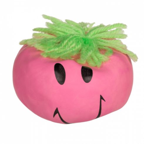 Stressz elleni labda, vicces arcokkal, kb. 8 cm, 6 színben