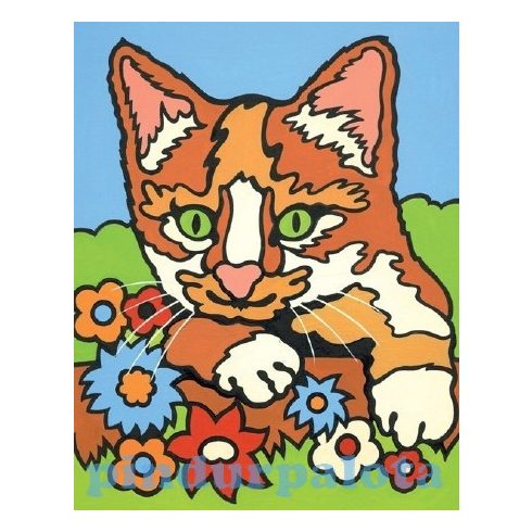 Rajzkészség fejlesztő játékok - Reeves Festés számok után mini cica