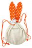 Húsvéti összehúzható textil zsák kisgyereknek - narancssárga