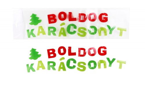 Boldog karácsonyt ablakzselé felirat