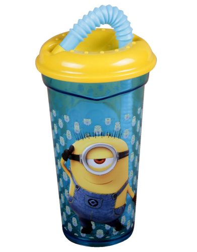 Minions szívószálas pohár műanyag