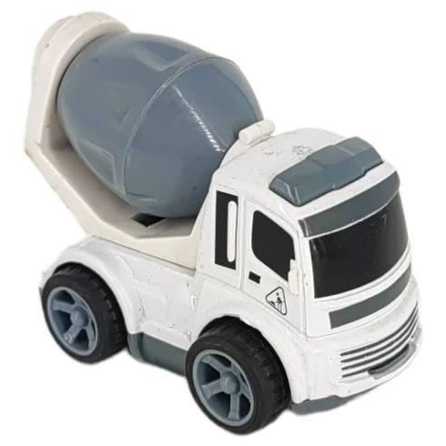 Játék lendkerekes teherautó - fehér mixer