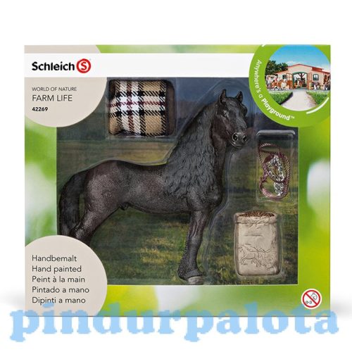 Figurák - Lovak - Lóápoló szett Fríz ló - Schleich