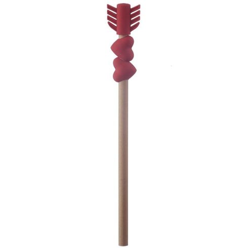 Ceruza Radírral - Szív Nyíl - piros