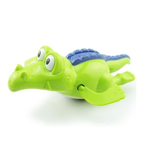 Felhúzható  krokodil fürdő játék - zöld