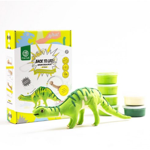DIY 3D Fa Puzzle és gyurma szett Brontosaurus dinos játék