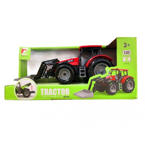 Játék traktor 1:32 piros