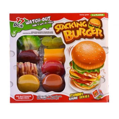 Játék műanyag hamburgerkészítő játék