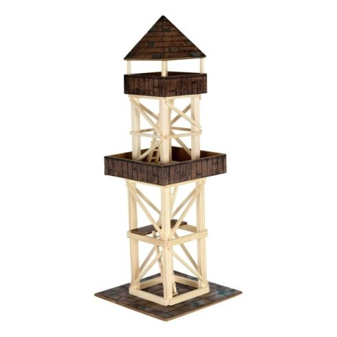 Építőjátékok gyerekeknek - Fából - Kilátó torony, összeépíthető fajáték makett, Walachia