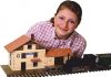 Kreatív barkácsolós játékok - Makett faház építős játék Vonat állomás