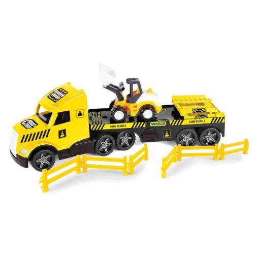 Magic Truck Technic - játék kamion buldózerrel - Wader