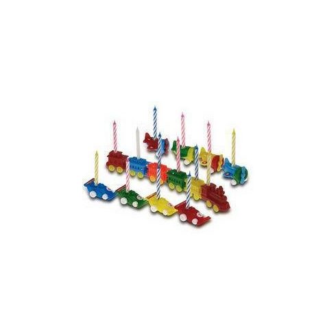Party kellékek - Gyertyák - Színes gyertyák műanyag játékokon