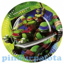 Party kellékek - Terítés - Tini nindzsa teknőcök parti tányér