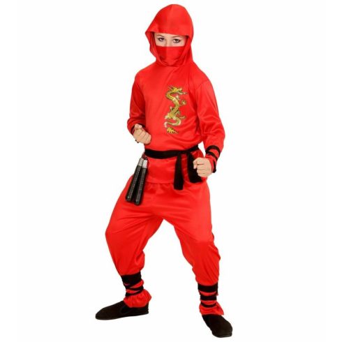 Ninja jelmez - piros sárkány